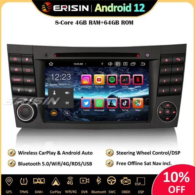 DAB+ANDROID 12 CAR Stereo Head Unit Sat Nav DSP Mercedes E/CLS/G Class