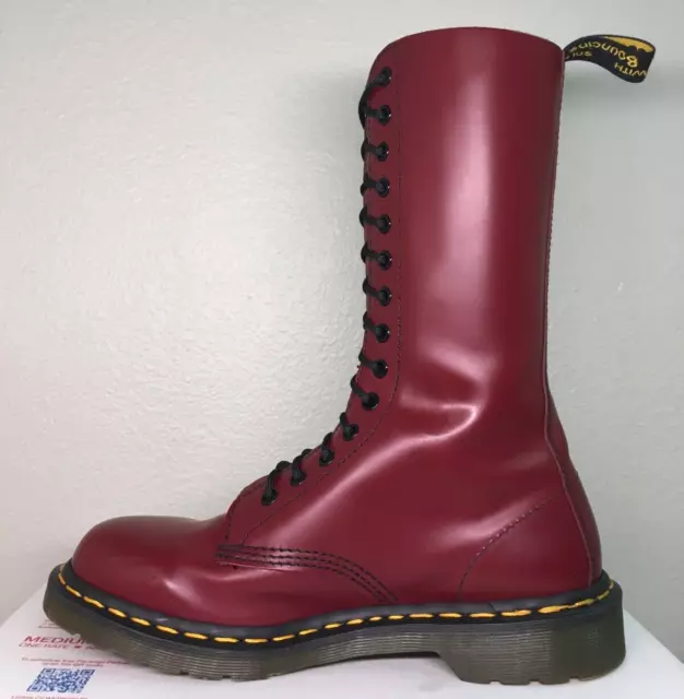 DR. MARTENS 14-EYE US 9 boots 1914 cherry red oi airwair shoes oxblood ...