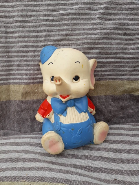Jouet Vintage Pouet EDWARD MOBLEY Avec Chapeau Rouge - Plastique, état D'usage