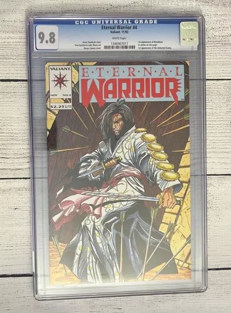 Eternal Warrior #4 CGC 9.8 1992 first 1st appearance Bloodshot While Pages