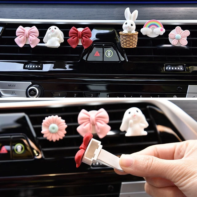 Bellissime clip profumo sfiato auto coniglio set di 3 per decorazione e profumo