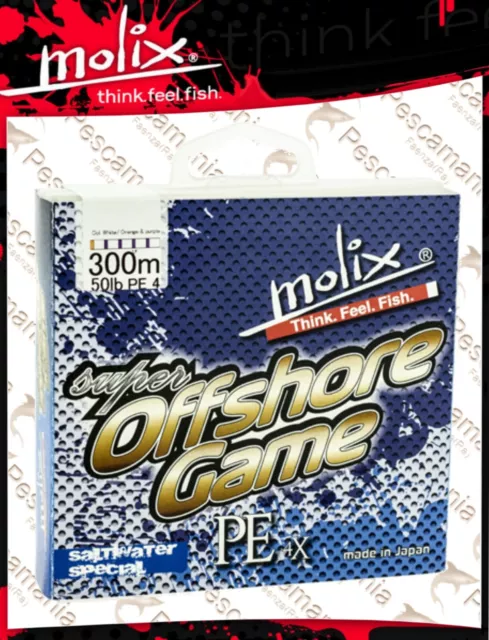 Trenzado Pe Molix Súper Offshore Game 4X Trenza Multifibras MT 300