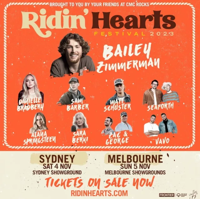 2x Ridin Hearts Festival Tkts - Sydney 4th NOV 2023