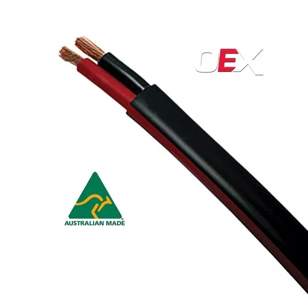 Automotive Twin Core Cable, Black / Red 2mm, 3mm, 4mm, 5mm, 6mm 8 B&S Trailer