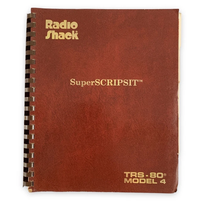 VTG 1984 Radio Shack TRS-80 Model 4 SuperSCRIPSIT Reference Manual
