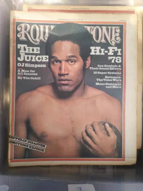 Oj Simpson Rolling Stone No.247 Magazine Sept 8 1977 Oj Simpson Cover And Featur