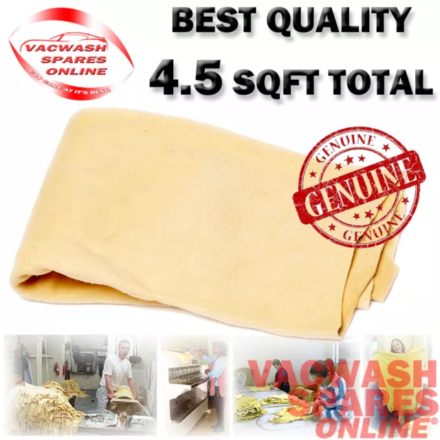 4.5 Sq Ft Genuine Chamois Leather *Best Quality* *Oil Tanned*  Shammy Leather