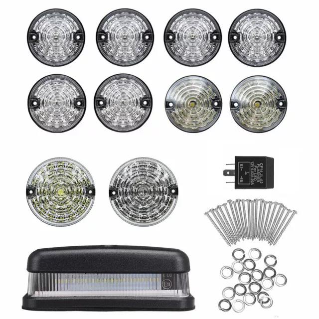 11XPER LAND ROVER Defender 90/110 kit aggiornamento luce LED trasparente  plug and play EUR 136,86 - PicClick IT