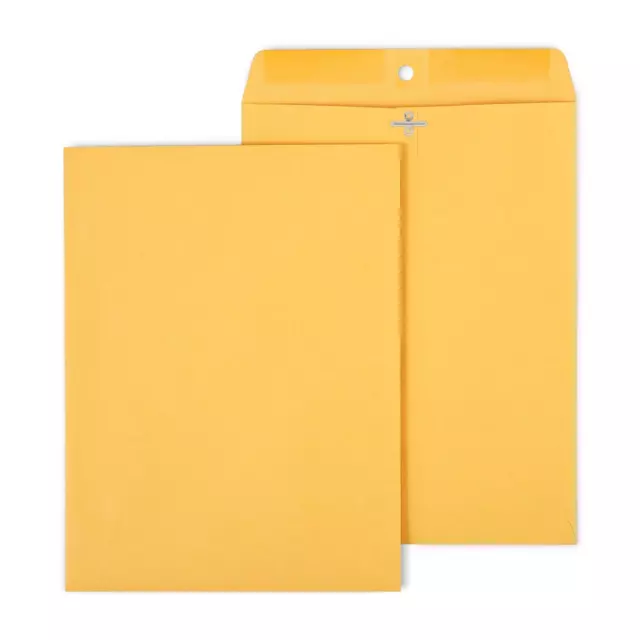 Staples Kraft Clasp Envelopes 9-1/2" x 12-1/2" Brown 100/Box (535013/17076)