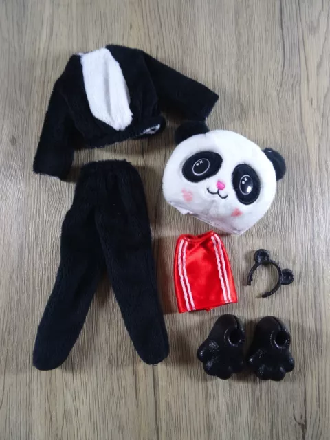 Barbie Cutie Reveal Panda-Kostüm -ohne Puppe- Mattel wie abgebildet (14371)