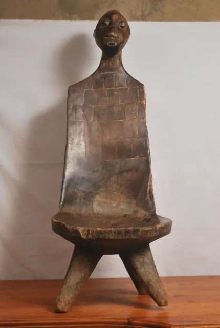 African tribal art, Mangbetu king  chair  from Northern Congo (Zaire)