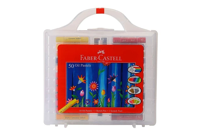 Faber-Castell Öl Pastell Set Mit 50 Plastik Kiste Verpackung - Packung 1