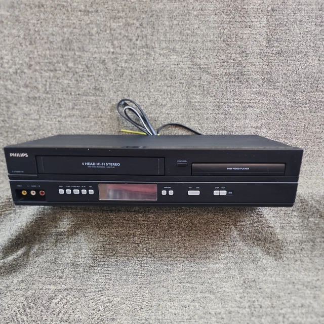 PHILIPS DVD VCR Combo Player 4Head HiFi VHS Recorder No Remote Tested