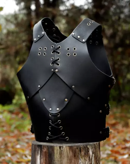 Leather Breastplate 100% Real Leather Armour Swordsman Larp Medieval Costume