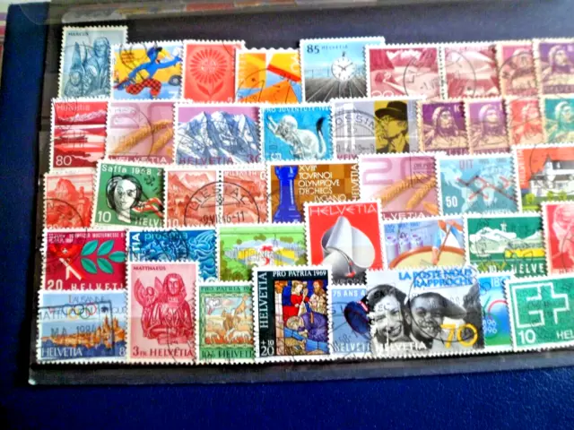 Biete ein schönes gestempeltes Lot Briefmarken aus der Schweiz top