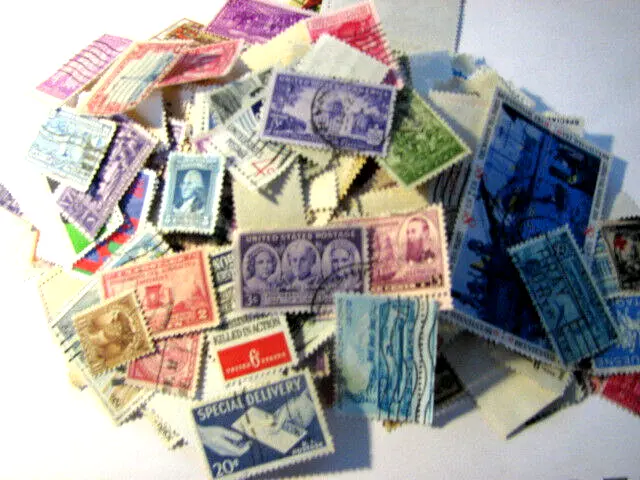 Kiloware, US Classic Commemorative Stamps Off Paper