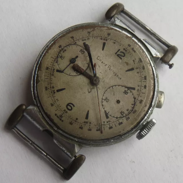 Girard Perregaux chronograph mens wristwatch nickel chromiun case load manual