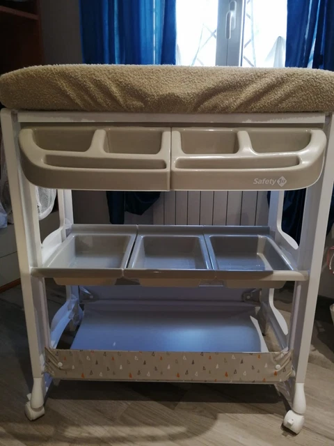 Bebeconfort Baltic Fasciatoio 2 In 1 Con Vaschetta Bagnetto - Grigio, Per Neonati 0-12 Mesi