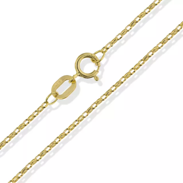 Gold Belcher Chain Diamond Cut 9ct Gold Belcher Link Solid Gold Chain All Length