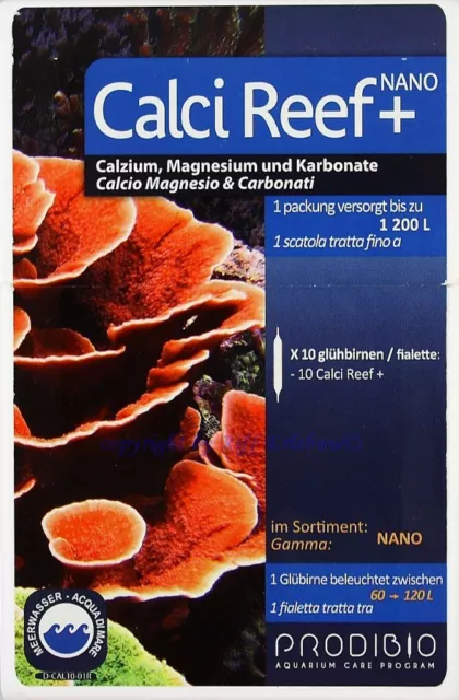 Calci Reef + Nano 10 Groß-Ampullen Prodibio Calcium Magnesium Karbonat 2,15€/St.