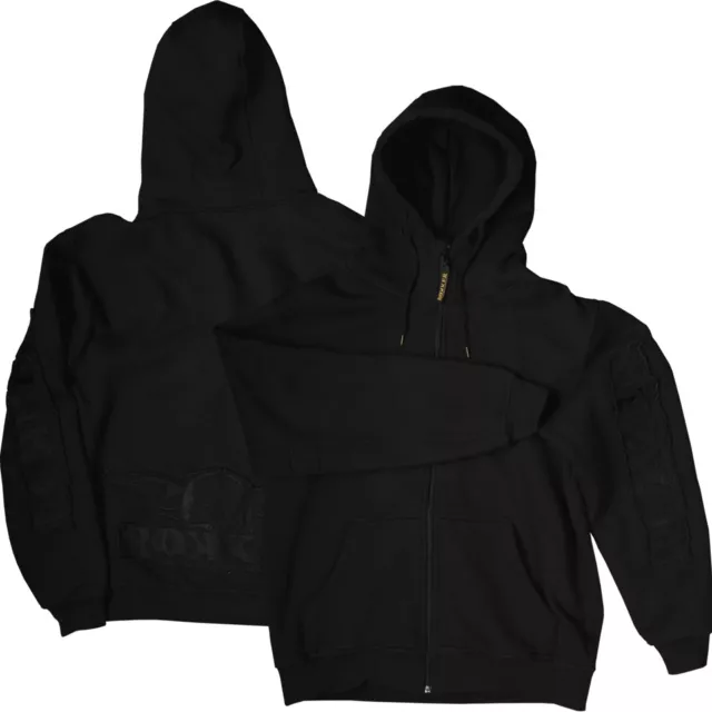 Hoody ROKKER Zip black Gr:XL sw Hoodie Zipper Sweater Kapuzenpullover