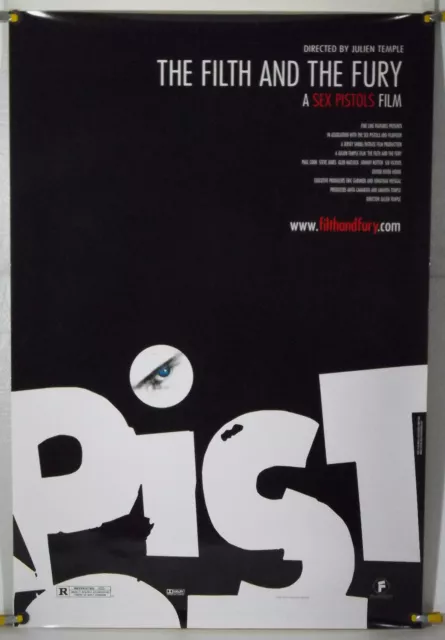 The Filth And The Fury Rolled Original One Sheet Movie Poster Sex Pistols (2000)