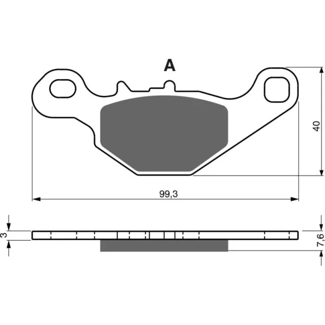 Plaquettes de frein arrière Suzuki RM 85 L 2005 - 2012