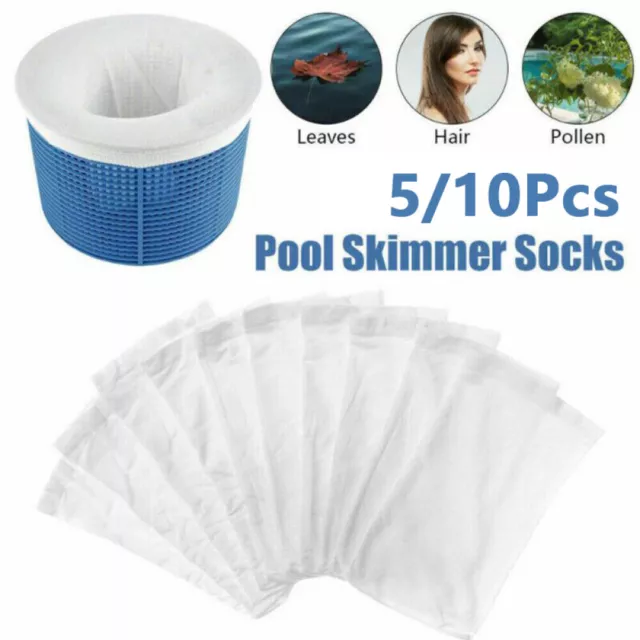 Pool Skimmer Socks Filter Replacement Savers For Basket Swimming Pool 5/10PCS
