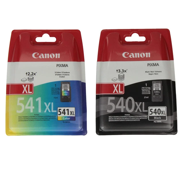 CANON PG-540XL o CL-541XL ORIGINALI CARTUCCE NERA COLORE 601/400 pagine