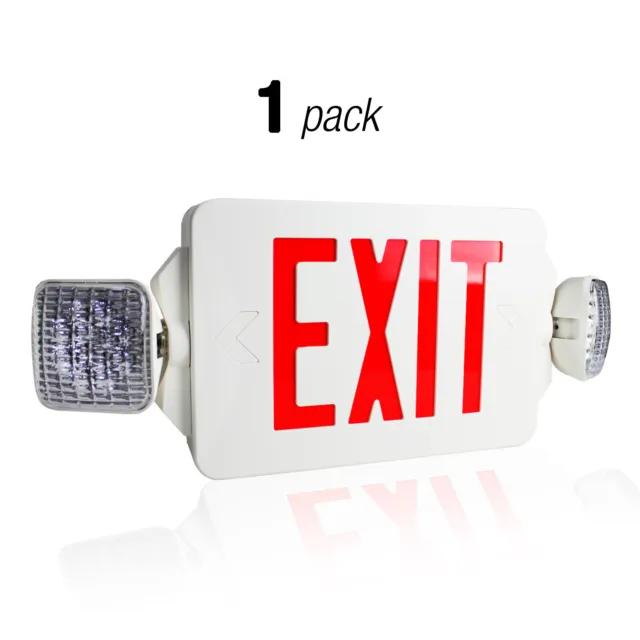 [ 1 PACK ] Red LED Exit Sign UL 924 Double Faced Emergency Light, Dual LED Lamp