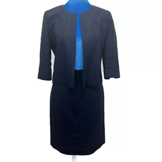 J. Crew Baird McNutt Collection 100% Irish Linen 2 Pc Suit Skirt Crop Jacket 2