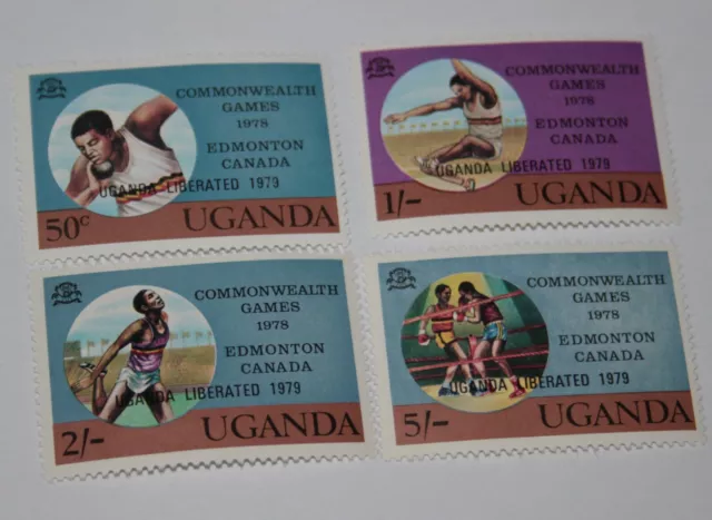 Uganda - Commonwealth Games 1978,  Liberated 1979 Overprint Stamp Set