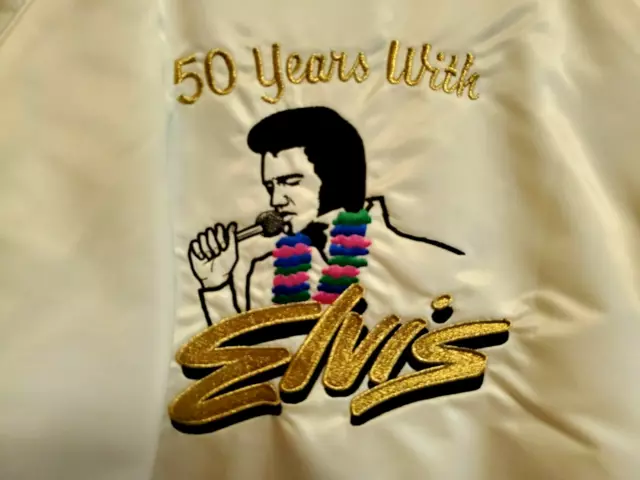 ELVIS PRESLEY 50TH ANNIVERSARY White JACKET SIZE Medium  NWT Limited Edition