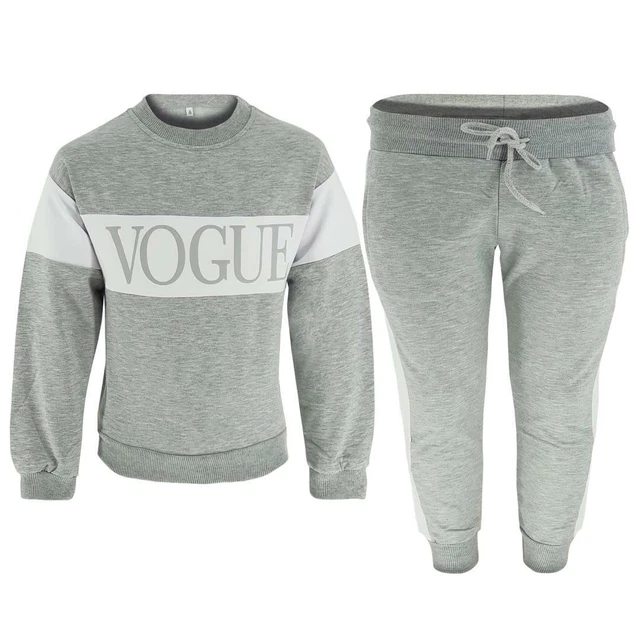 Girls Kids Lounge Set Grey Vogue Lounge Wear Set UK 3 -12 Years UK