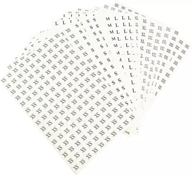 Clothing Size Round Stickers 4650 pcs Size Round Labels Adhesive T Shirts