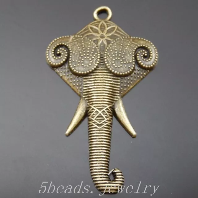 16 Stück Antike Bronze Legierung Elefant Kopf Anhänger Charme Handwerk 50109