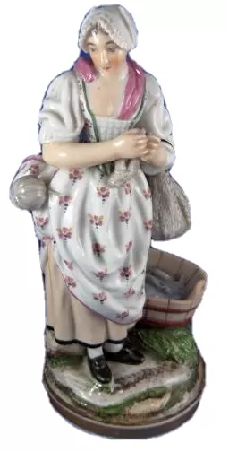 Nice 18thC Niderviller Porcelain Lady Figurine Figure Porzellan Figur Niderville