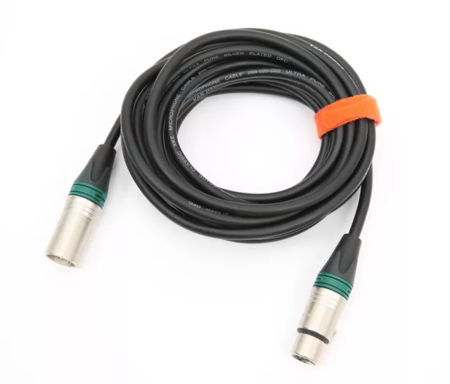 Van Damme Microphone Cable Male to Female XLR Neutrik (Black) - 5 m