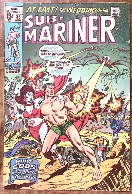 Sub-Mariner #36 Marvel Comics 1970 April #36 Wedding Of Sub-Mariner Dorma  Z2809