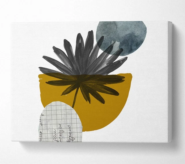 Mid Century Modern Branch Shapes Canvas Wall Art Home Decor Large Print
