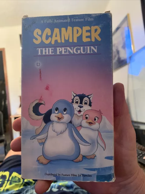 Scamper The Penguin VHS Video Tape Cassette Vintage Childrens Classic Rental