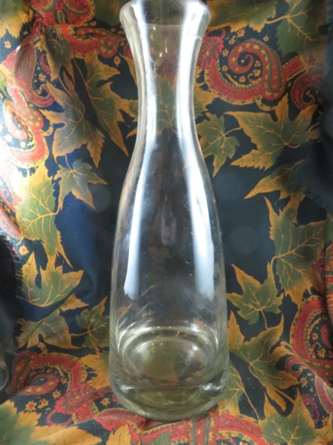 ancien pichet carafe pot en verre epais et soufflé epoque 1900