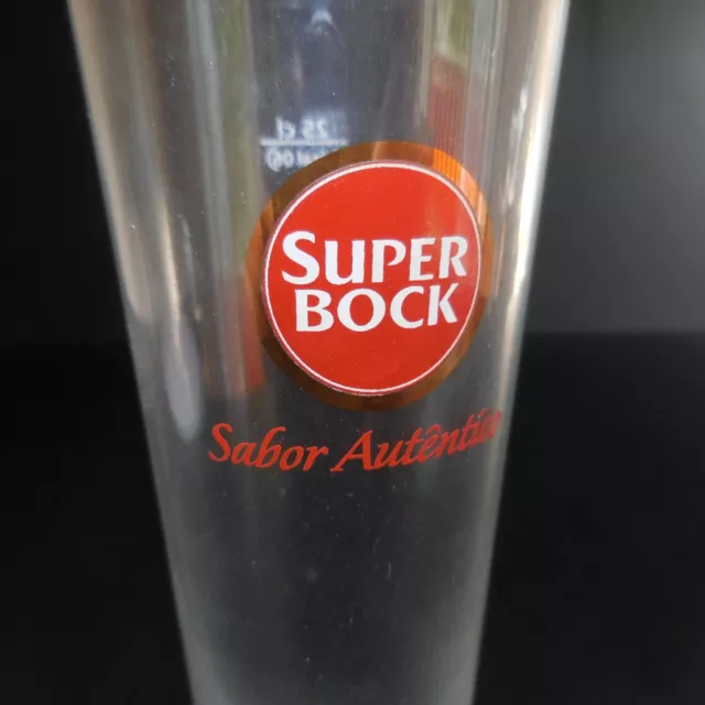 Verre bière cristal 25CL CERVEJA Super Bock SABOR AUTENTICO Espagne N6231 2