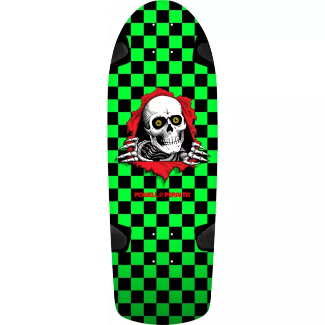 Powell Peralta Skateboard Deck OG Ripper Checker Green/Black Old School Reissue