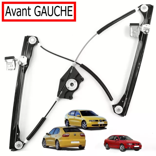 Mecanisme de Leve Vitre Avant Gauche Chauffeur pour SEAT Leon Toledo 1999-2006