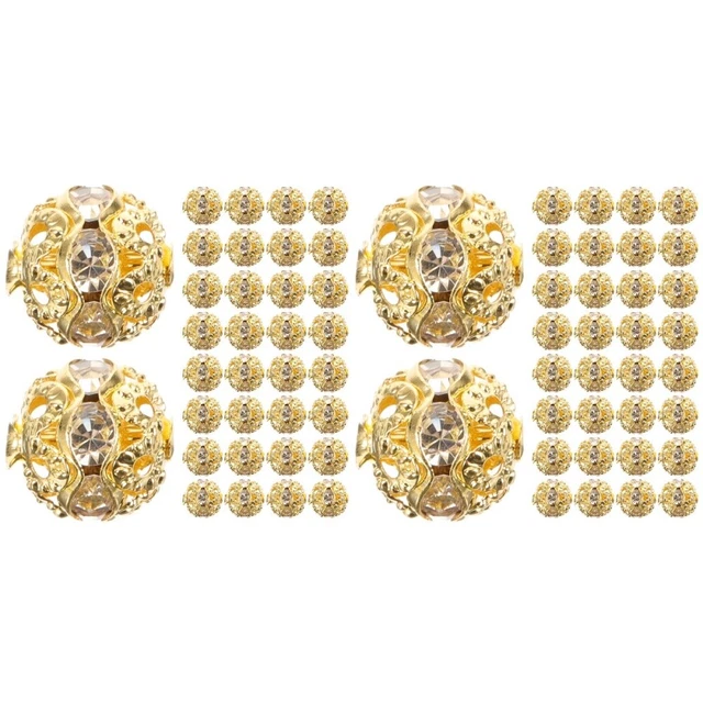200 Pcs Métal Accessoires De Bracelet En Strass Découpés Perle Boucle D'oreille
