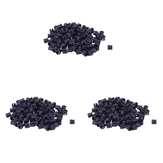300pcs Black Plastic 5mm LED Clip Holder Display Panel Mount FallsD3L2