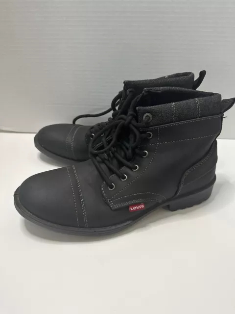 Levis Men's Cobalt-WX-2.0 Boots Work Shoes Lace-Up Black Mono Chrome