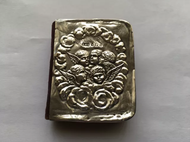 1904 Era The Book Of Common Prayer Silver Fronted Cherubs Pattern Miniature Book