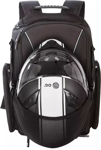 Zaino Moto GO Nero Impermeabile 20L, Borsa Porta-Casco Moto, Cinghia per Casco,